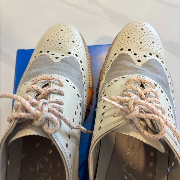 Cole Haan Zerogrand Oxford Beige, Cream Orange Shoes - Picture 3 of 4